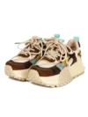 Pantofi Sport Dama cu Platforma 2587 CREAM-COFFEE | FRANCO GERARDO