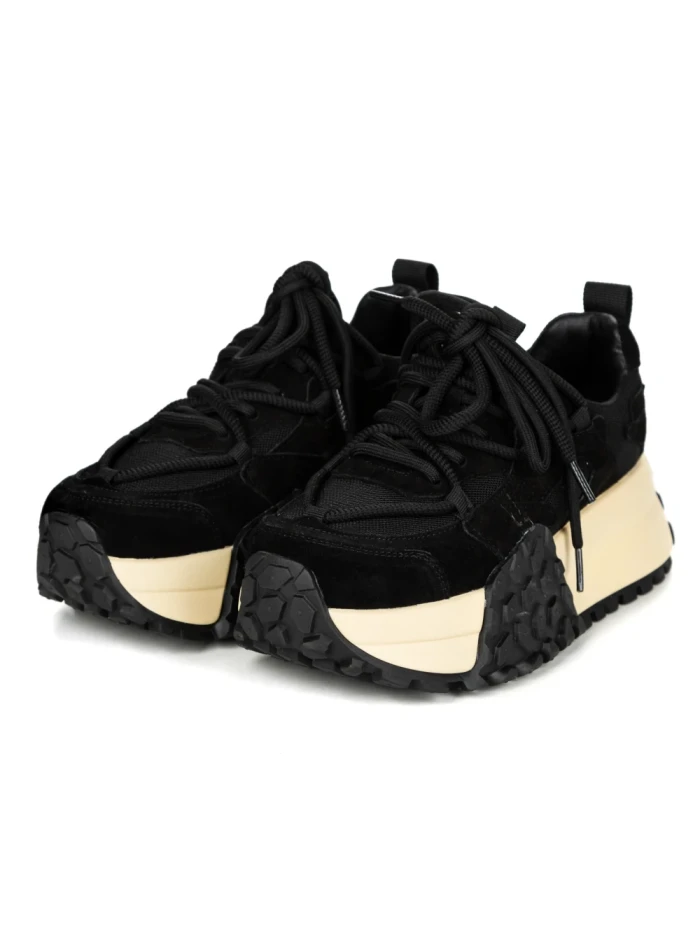 Pantofi Sport Dama cu Platforma 2587-1 BLACK | FRANCO GERARDO