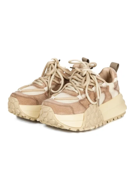 Pantofi Sport Dama cu Platforma 2587-1 CREAM-KHAKI | FRANCO GERARDO