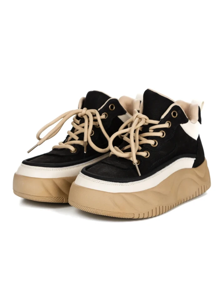 Pantofi Sport Dama din piele naturala 77038 BLACK | ADVANCER