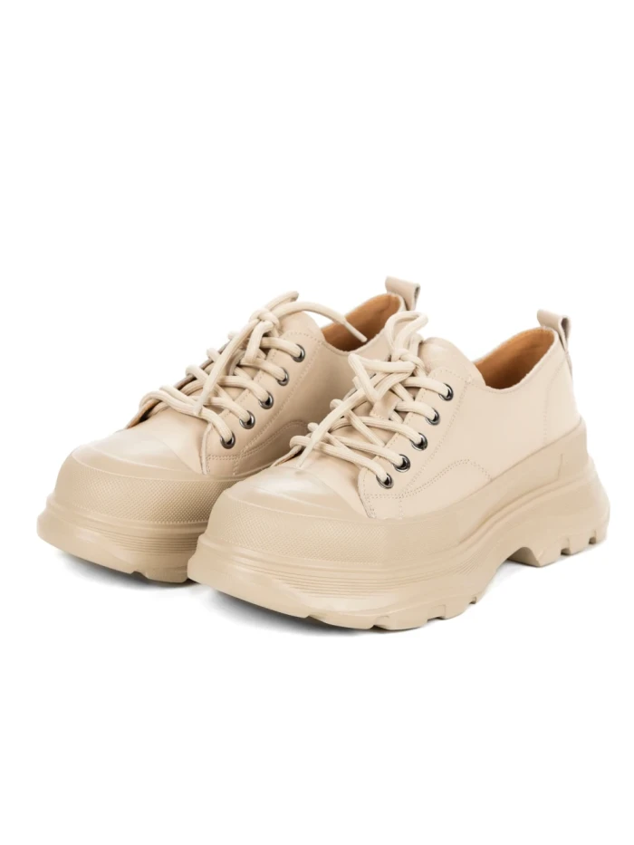 Pantofi Casual Dama din piele naturala 6805 CREAM | ADVANCER