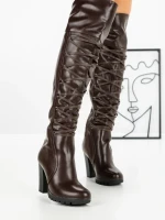 Cizme Dama cu Toc N502 COFFEE | CM