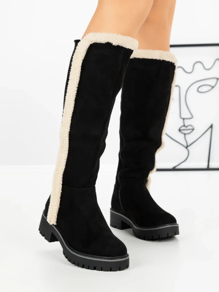 Cizme Dama cu talpa joasa 68211 BLACK | CM