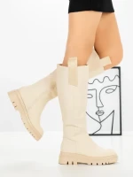 Cizme Dama cu talpa joasa 99-119 BEIGE | CM
