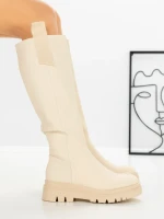 Cizme Dama cu talpa joasa 99-119 BEIGE | CM