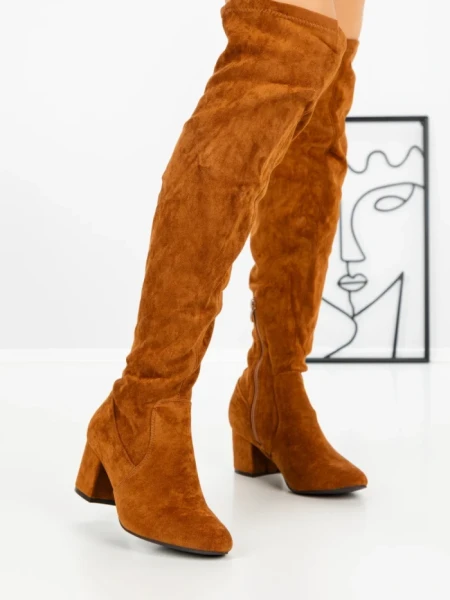 Cizme Dama cu Toc 9115 CAMEL | CM