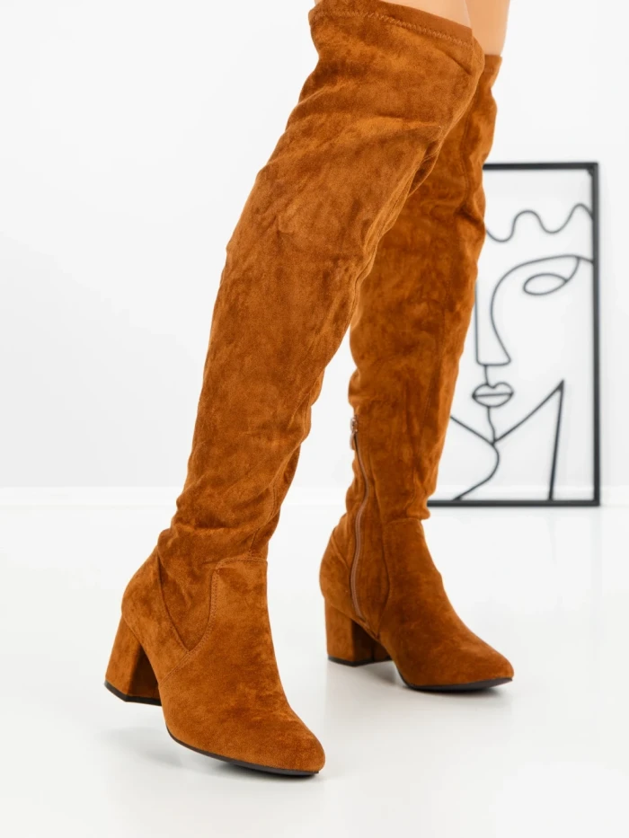 Cizme Dama cu Toc 9115 CAMEL | CM