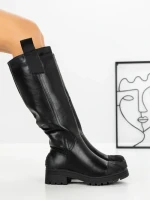 Cizme Dama cu talpa joasa 9050 BLACK | CM