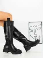 Cizme Dama cu talpa joasa 9050 BLACK | CM
