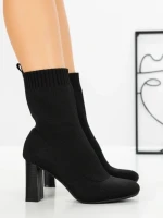 Botine cu Toc Gros 9076 BLACK | CM