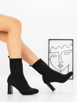 Botine cu Toc Gros 9076 BLACK | CM