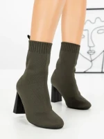 Botine cu Toc Gros 9076 GREEN | CM
