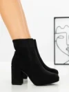 Botine cu Toc Gros 9131 BLACK | CM