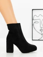 Botine cu Toc Gros 9131 BLACK | CM
