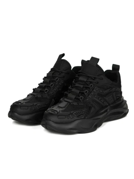 Pantofi Sport Barbati din piele naturala 24210 BLACK | ADVANCER