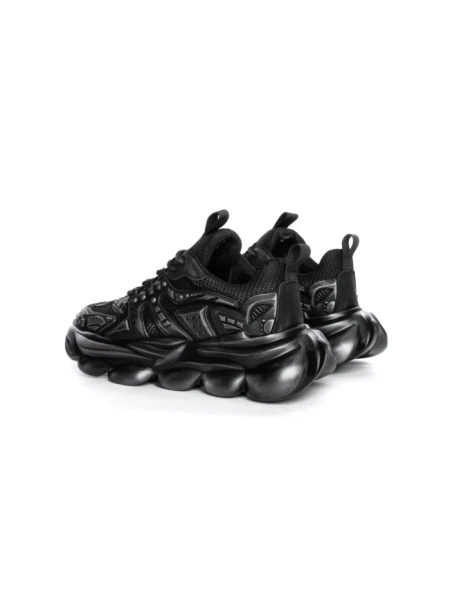 Pantofi Sport Barbati din piele naturala 24210 BLACK-GREY | ADVANCER