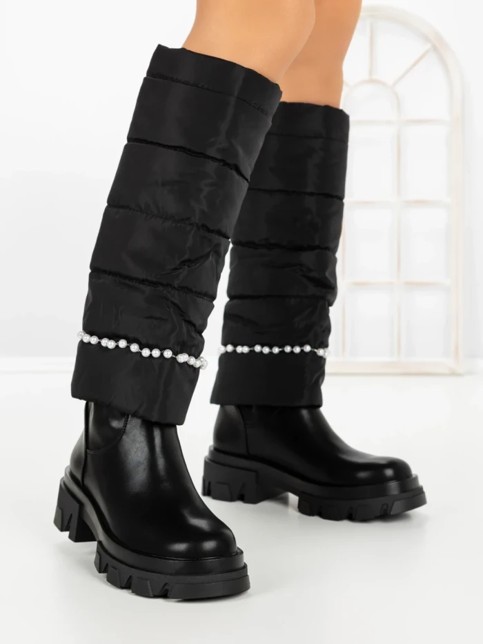 Cizme Dama cu talpa joasa C-284 BLACK | STEPHAN