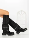Cizme Dama cu talpa joasa C-284 BLACK | STEPHAN