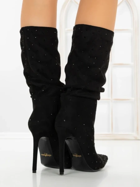 Botine cu Toc Subtire C-270 BLACK | STEPHAN