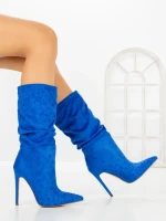 Botine cu Toc Subtire C-270 BLUE | STEPHAN