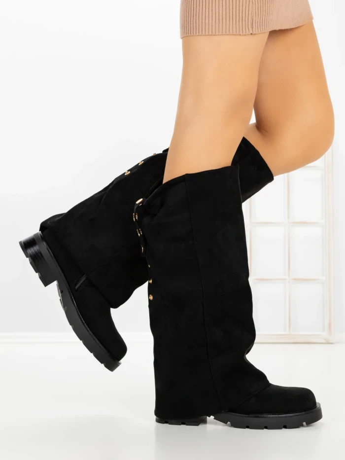 Cizme Dama cu talpa joasa 52279 BLACK | GALLEVANI