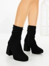 Botine cu Toc Gros 9111 BLACK | CM