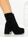 Botine cu Toc Gros 9111 BLACK | CM