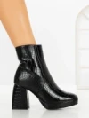 Botine cu Toc Gros 9109 BLACK | CM