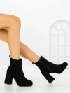 Botine cu Toc Gros 9110 BLACK | CM