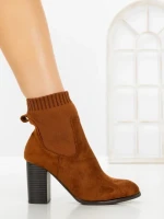 Botine cu Toc Gros 68192 CAMEL | CM