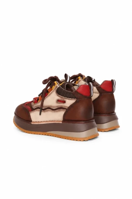Ghete Dama din piele naturala A007-1 COFFEE-RED | ADVANCER