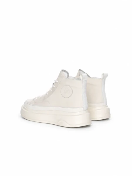 Ghete Barbati din piele naturala 7789 WHITE | ADVANCER