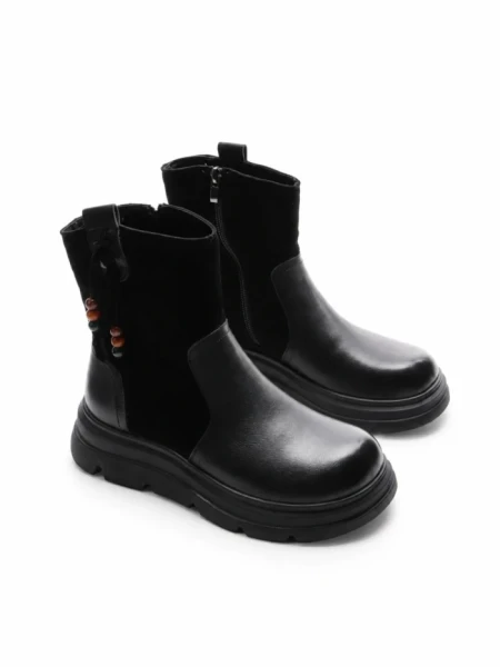 Ghete Dama din piele naturala 99312 BLACK | ADVANCER