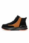 Ghete Barbati din piele naturala 3836 BLACK-YELLOW | ADVANCER