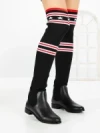 Cizme Dama cu talpa joasa XXS-1801 BLACK | H&D