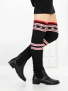 Cizme Dama cu talpa joasa XXS-1801 BLACK | H&D