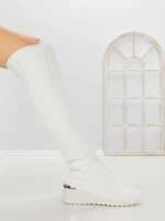 Cizme Dama cu Platforma YM-172 WHITE | H&D