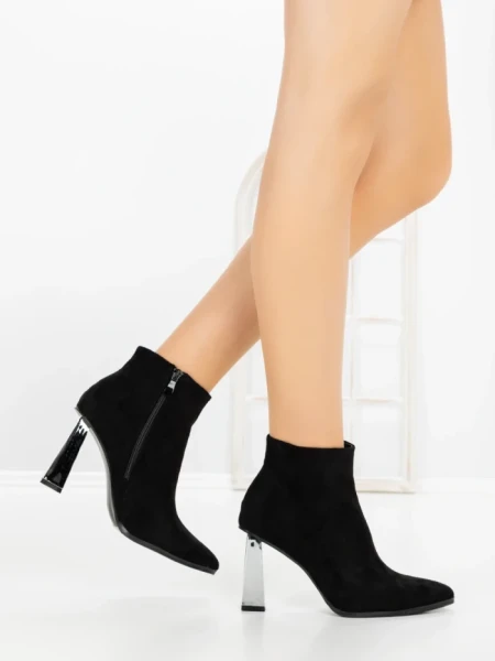 Botine cu Toc Gros YZ21-23 BLACK | H&D