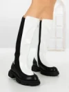 Cizme Dama cu talpa joasa YZ21-06 WHITE | H&D