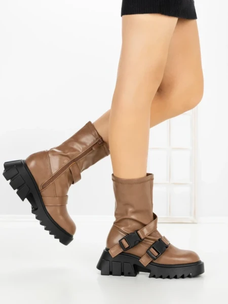 Ghete Dama cu Platforma YZ21-25 KHAKI | H&D