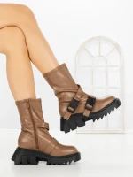 Ghete Dama cu Platforma YZ21-25 KHAKI | H&D