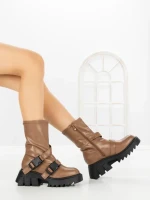 Ghete Dama cu Platforma YZ21-25 KHAKI | H&D