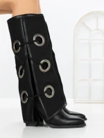 Cizme Dama cu Toc 6384 BLACK | SEASOND