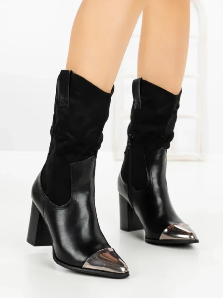Botine cu Toc Gros 9964 BLACK | SEASOND