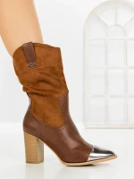 Botine cu Toc Gros 9964 CAMEL | SEASOND