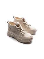 Ghete Dama din piele naturala 70197-2 CREAM | ADVANCER