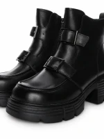 Ghete Dama din piele naturala 7194-6 BLACK | ADVANCER