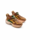 Pantofi Sport Dama din piele naturala HD7673 KHAKI-YELLOW | ADVANCER