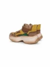 Pantofi Sport Dama din piele naturala HD7673 KHAKI-YELLOW | ADVANCER