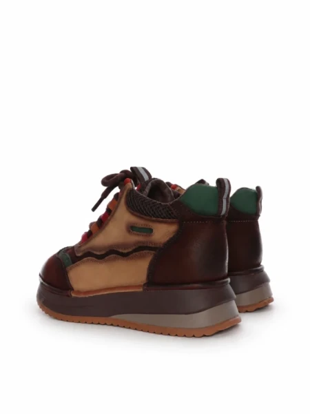 Ghete Dama din piele naturala A007-1 COFFEE-GREEN | ADVANCER